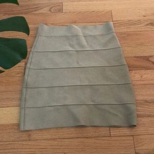 BCBG Max Azria nude/beige Bandage mini skirt